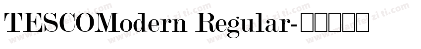 TESCOModern Regular字体转换